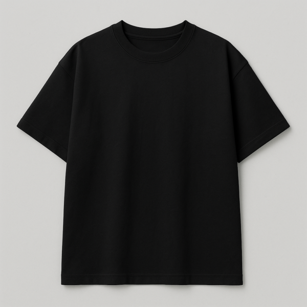 Black Drop Shoulder T-Shirt